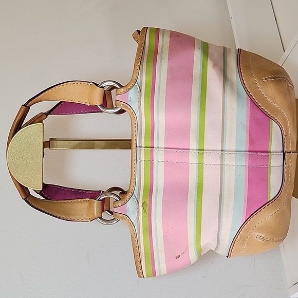 Coach Soho Twill Stripe multicolor fabric small shoulder bag - Picture 7 of 16